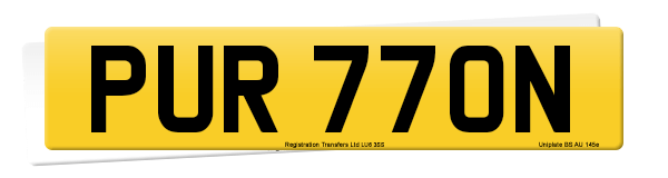 Registration number PUR 770N